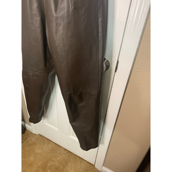 Vintage 90s Cedars Women’s Brown Leather High Waist Pants - M - EUC - Picture 3 of 8